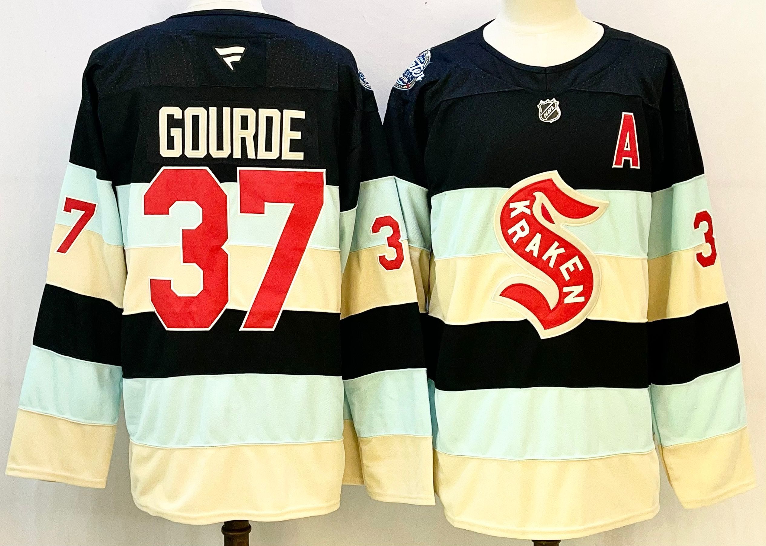 Men Seattle Kraken #37 Gourde Cream 2026 Adidias NHL Jersey style 001->more nhl jerseys->NHL Jersey